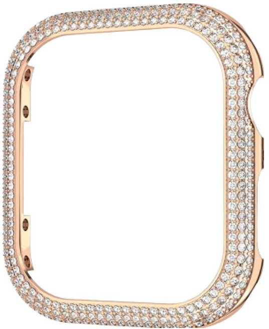 스와로브스키 여성용 스파클링 로즈골드 스마트워치 케이스 41mm 5663568 + 쇼핑백 + 메시지카드 세트, 1세트