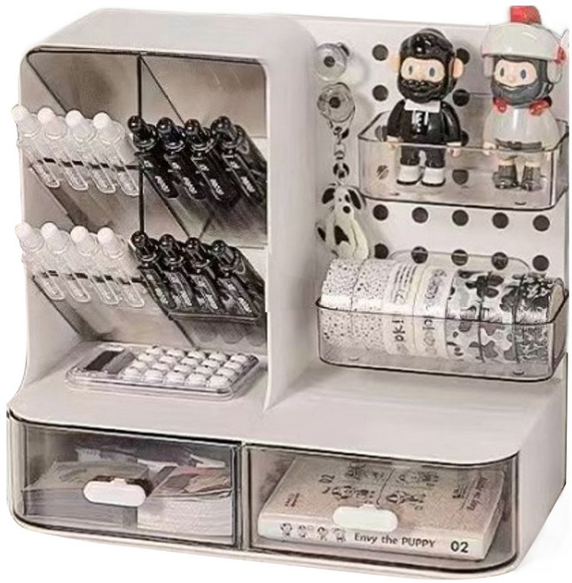 심플하니 타공보드 데스크 책상정리 수납함, 화이트A, 1개