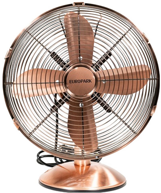 유로파크 좌우회전 3단풍속 4엽날개 클래식 디자인 빈티지 레트로 선풍기, EU-M12