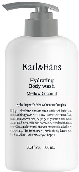 칼앤한스 하이드레이팅 바디워시 멜로우 코코넛, 500ml, 1개