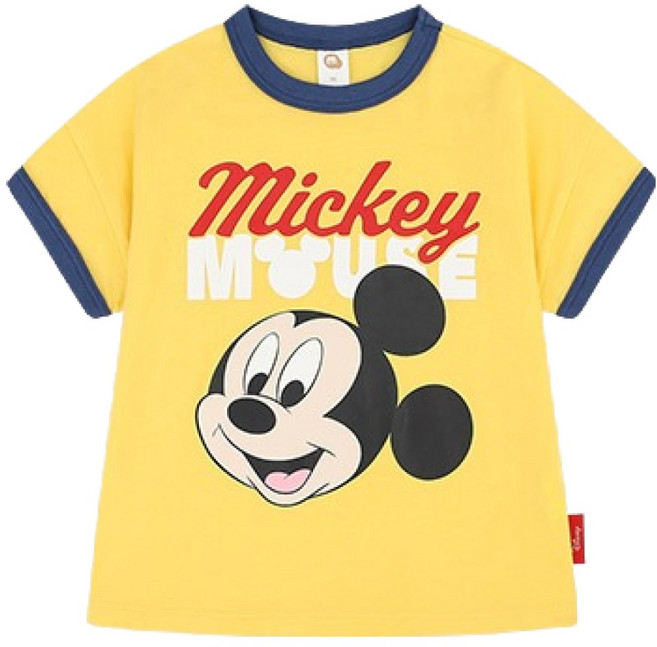 밀크마일 아동용 디즈니 베이비 미키마우스 배색 포인트 티셔츠