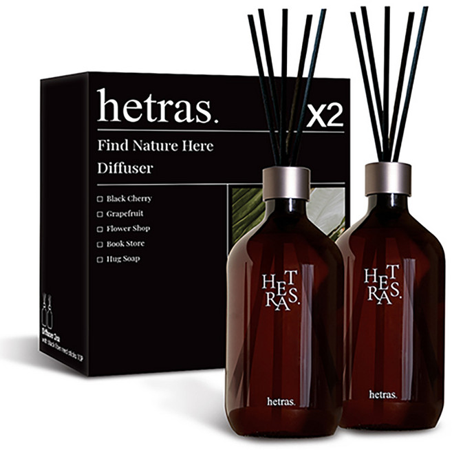 헤트라스 프리미엄 디퓨저, 베이비코튼, 500ml, 2개