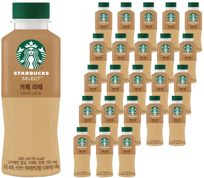 스타벅스 셀렉트 카페 라떼, 300ml, 24개