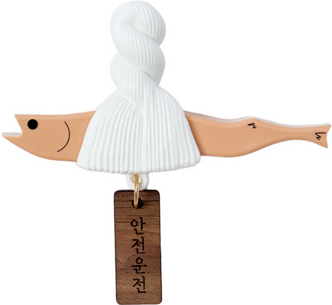 마켓유니버스 액막이명태 차량용 디퓨저 안전운전 브라운, 1개, 모링가