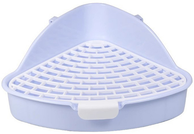 그린허그 토끼 배변판 코너형, 블루, 1개