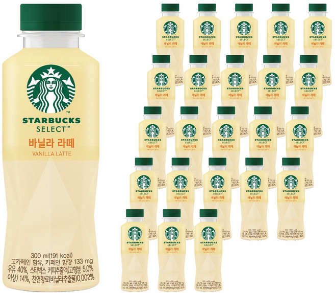 스타벅스 셀렉트 바닐라 라떼, 300ml, 24개