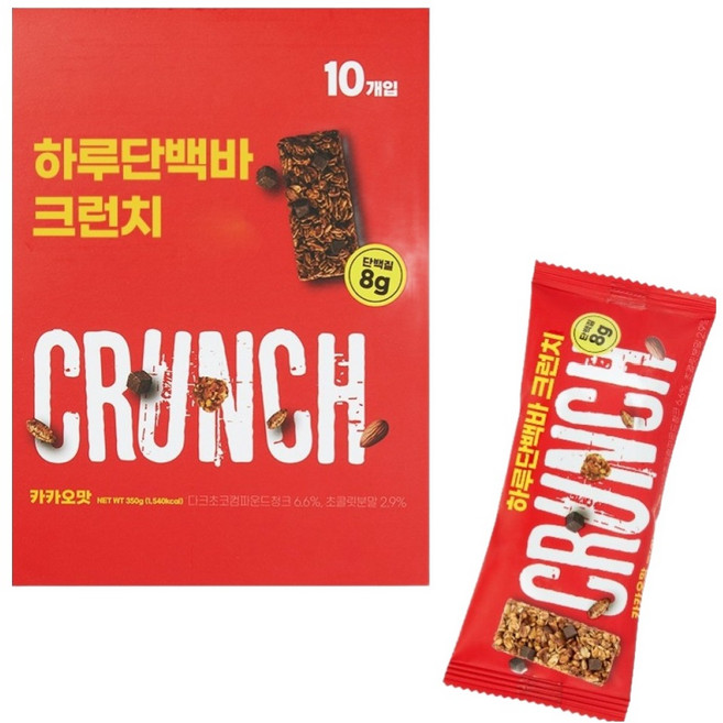 프로틴방앗간 하루단백바 크런치 카카오맛, 350g, 1개