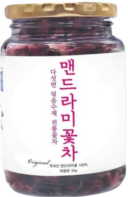 산해랑 다섯번 덖음 수제 전통 맨드라미 꽃차 대용량, 1개, 1개입, 30g