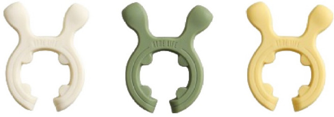 정상아이앤 편리한 실리콘 조리도구 받침대 3종 세트, 혼합색상, 1개