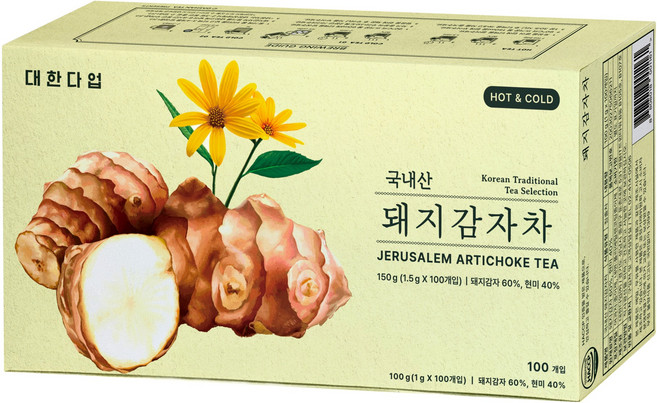 대한다업 돼지감자차, 1g, 1개, 100개입