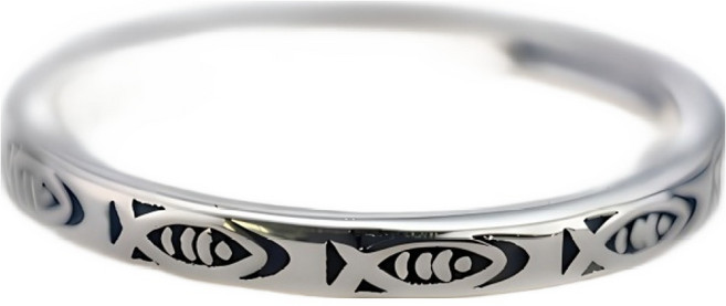 어픽 재물풍요 상징 물고기 불교반지 FREE, 실버, 1개