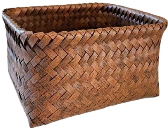 헤이조이 감성 라탄 팬트리 스퀘어 바스켓, 혼합색상, 1개