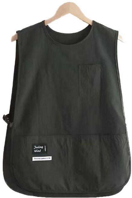 네오 방수 조리 서빙 조끼형 앞치마, 카키, 1개