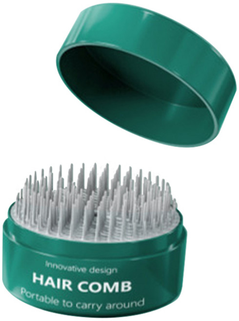 올웨일리 미니 에어쿠션 머리빗 휴대용 헤어브러쉬 TSP2595, 1개, 그린