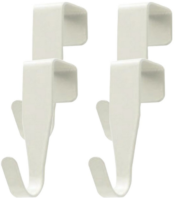 리빙홈디테일 다용도 싱크대 도어 걸이, 화이트, 4개