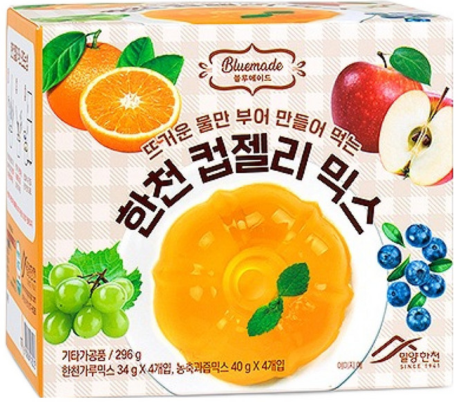 밀양한천 컵젤리 믹스, 296g, 1세트