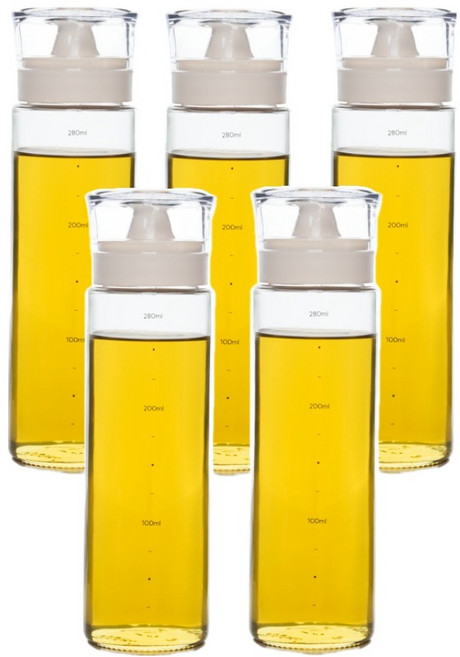 키텐실 시노 글라스 신형 오일 병 베이지, 300ml, 5개