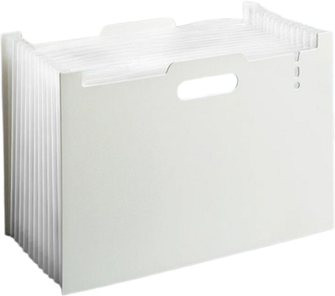 홈셀 24칸 대용량 서류 정리 아코디언 파일 33 x 39 cm, 아이보리, 1개