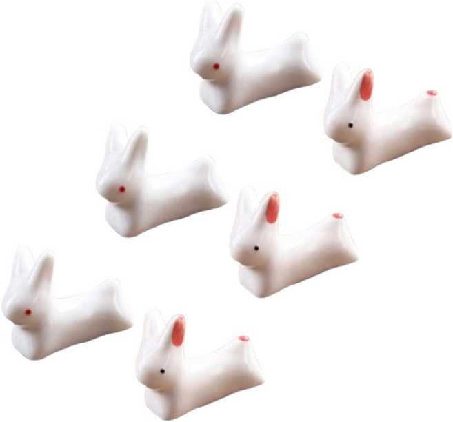 하이원픽 토끼 젓가락 받침 2종 세트, 화이트, 3세트