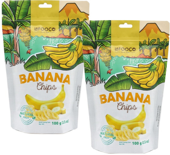 라푸코 바나나칩스, 100g, 2개