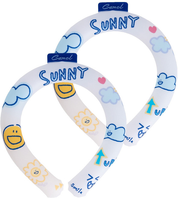 씨티라이프카멜 카멜 아이스 넥밴드 쿨링 넥쿨러 써니, 2개, 화이트