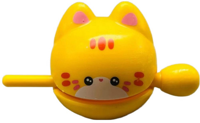 굄스 불교용품 마음이 치유되는 귀여운 나무목탁, 옐로우, 1개