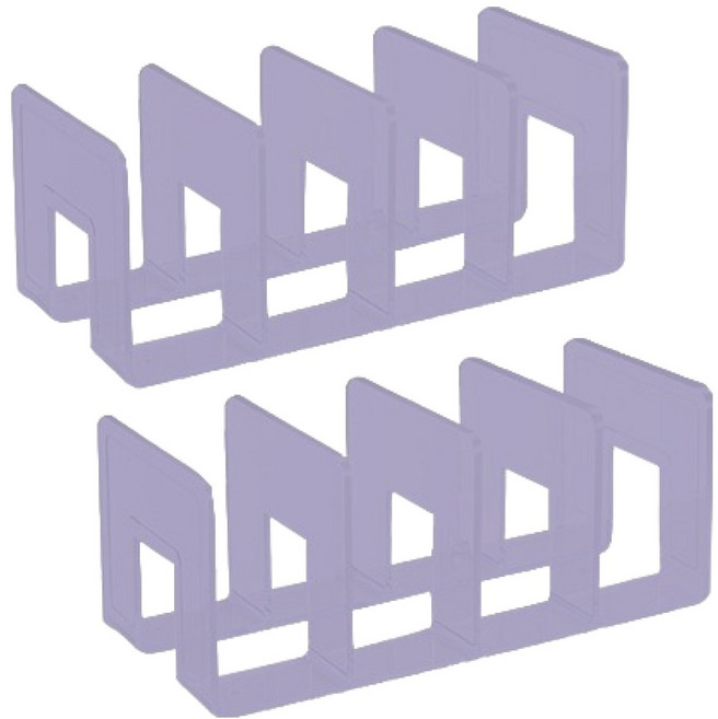 맙소샵 데스크탑 4칸 분리 책꽂이 2p, 퍼플