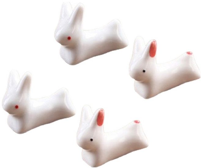 하이원픽 토끼 젓가락 받침 2종 세트, 화이트, 2세트