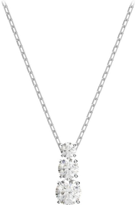 스와로브스키 여성용 스틸라 어트랙트 로듐 목걸이 + 쇼핑백 + 메시지카드 + 품질보증서