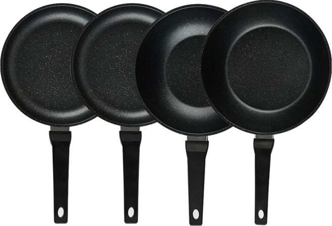 퀸센스 디너 후라이팬 4종 세트 4개, 브라운, 후라이팬 24cm(2p) + 궁중팬 24cm + 궁중팬 28cm, 1세트