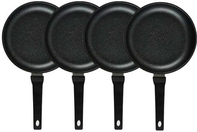 퀸센스 디너 후라이팬 4종 세트 4개, 브라운, 후라이팬 24cm(4p), 1세트