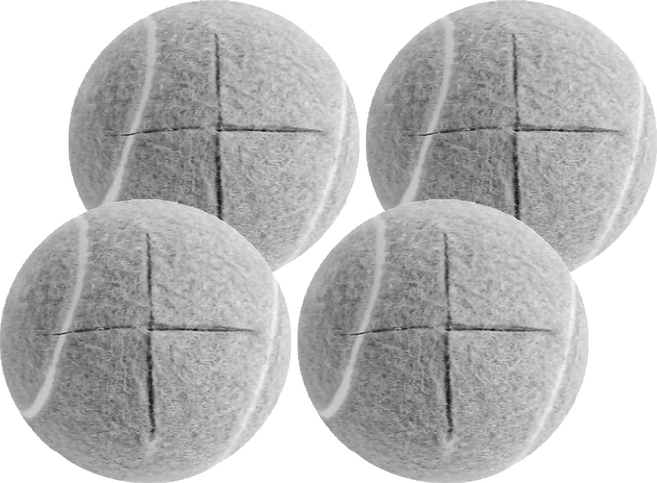 Market Plan 網球造型靜音桌椅腳套, 灰色, 4個