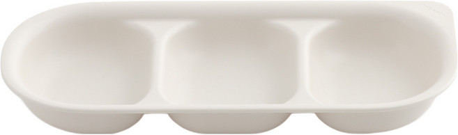 탁가온 유아용 네모 에코젠 나눔접시, 아이보리, 1개