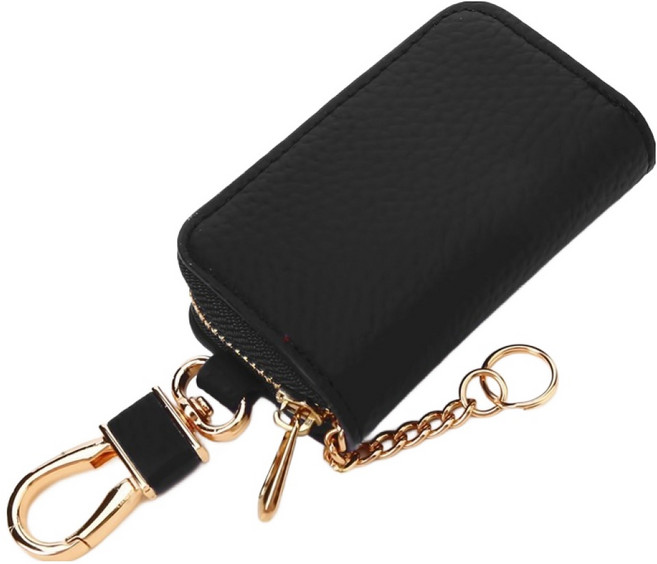 코히모 자동차 가죽 키홀더 차키 케이스, 블랙, 5W0308BK11