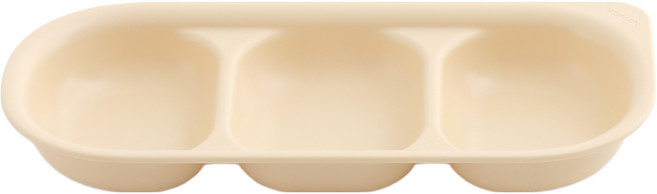 탁가온 유아용 네모 에코젠 나눔접시, 옐로우, 1개