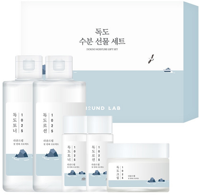 라운드랩 1025 독도 수분 선물 5종 세트, 1세트