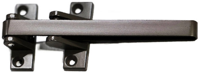 리빙이프 현관방범용 보조 안전고리 다크그레이, 1개