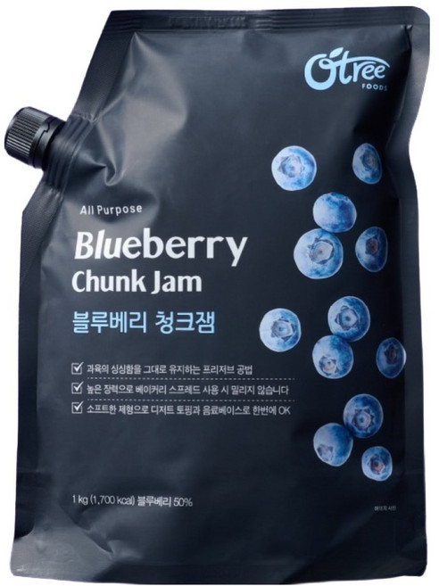 오트리 블루베리 청크잼, 1kg, 1개
