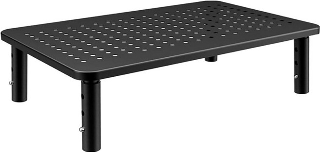 라라공방 높이 조절 모니터 받침대 37 x 23 x 9~13 cm, 블랙