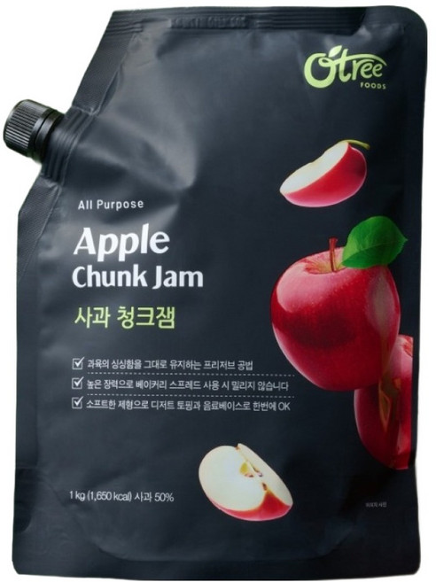 오트리 사과 청크잼, 1kg, 1개
