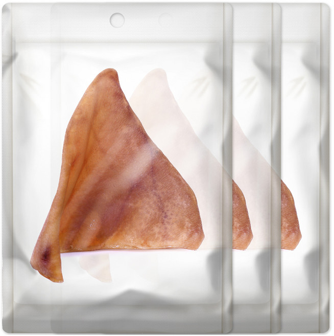 굿데이 강아지 수제간식, 돼지귀, 15g, 3개