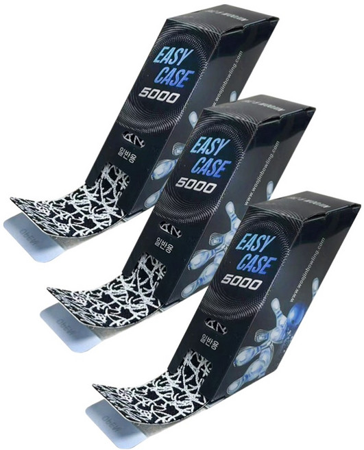 이지케이스 볼링 프리컷 엄지 타이밍 테이프 31p, 검정, 3개