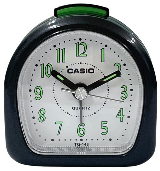 CASIO 卡西歐 造型指針鬧鐘, 黑色 + 白色