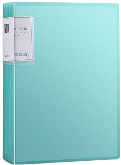 오피스코어 반투명 클리어파일 바인더 A4 100p, 민트그린, 1개