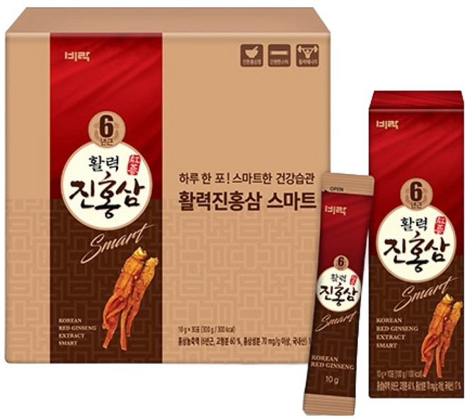 비락 활력진홍삼스마트 30p, 300g, 1개
