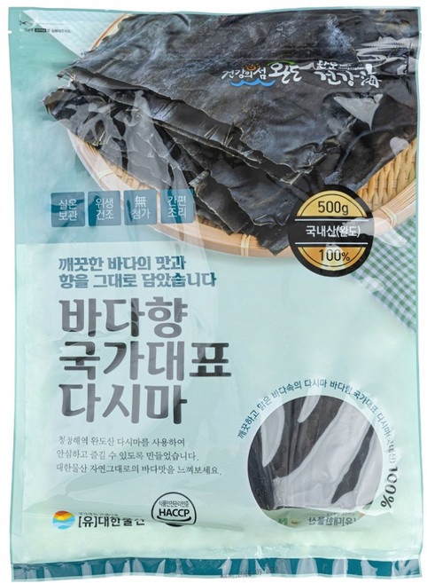 莞島產乾燥海帶, 500g, 1個