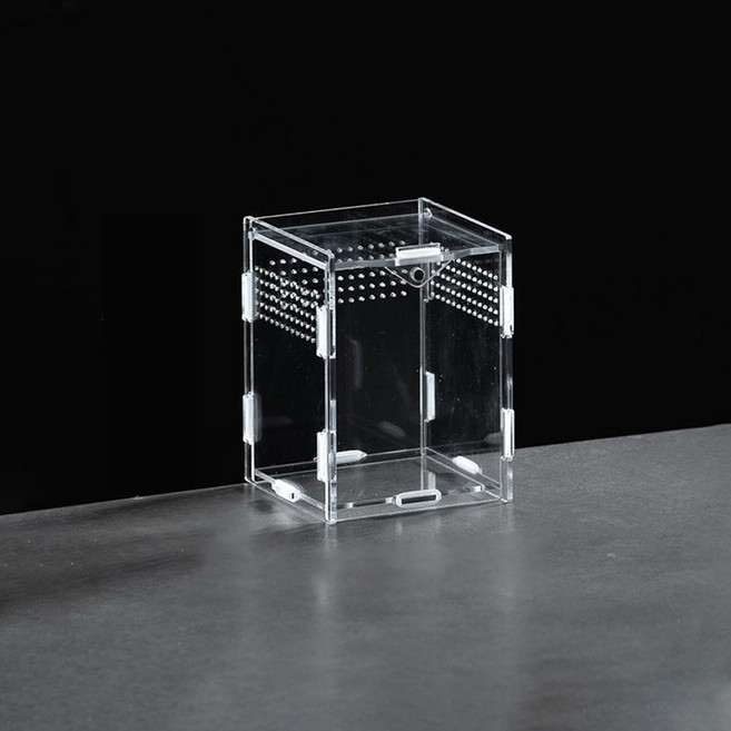 요런개 파충류 사각 사육장 은신처 01 세로 10cm, 투명, 1개