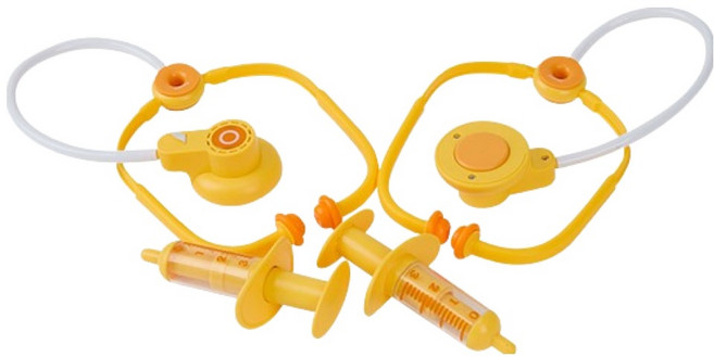 캐스비 플레이 병원놀이 청진기 + 주사기 세트, 혼합색상, 2세트