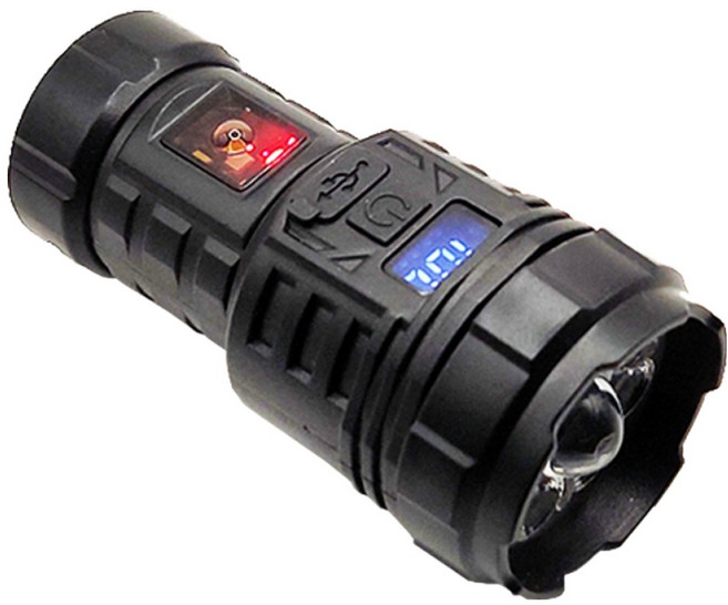 White Laser LED 3030Ea LED 10W 초경량 미니 멀티 손전등 AH28, 블랙, 1개