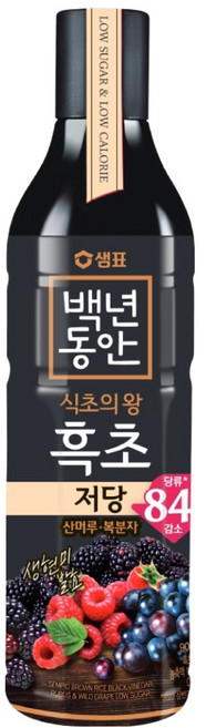 백년동안 저당 산머루 복분자 흑초, 900ml, 1개